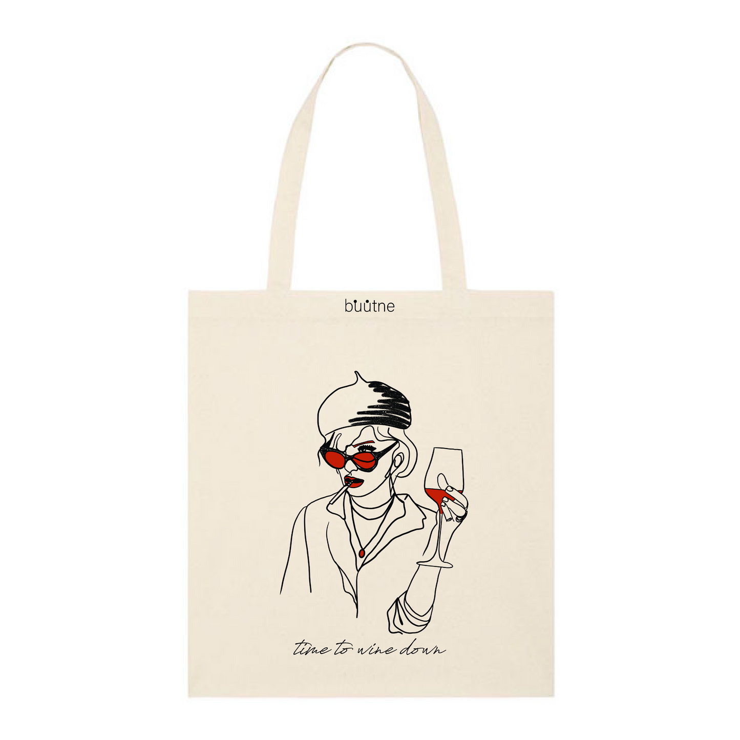 Cotton bag "TIME TO WINE DOWN"